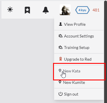 &quot;New Kata&quot; Menu
